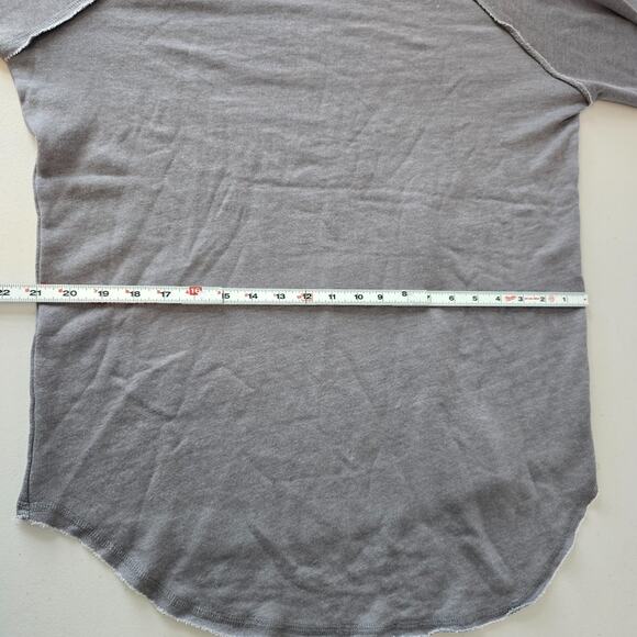 U.S. Apparel Hooded Sweatshirt Women's XL Gray V-Neck Raw Hem Long Sleeve NWT - Picture 12 of 15